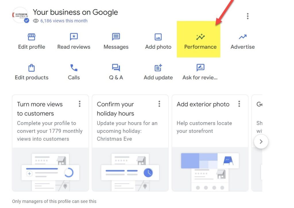 Performance on Google Business Profile